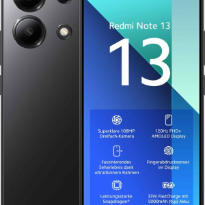 Redmi Note 13 (4G) 128 GB, nero, sbloccato – nuovo