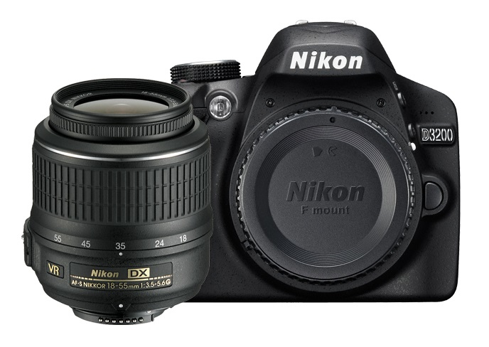 Nikon D3200 + Kit fotocamera reflex AF-S DX NIKKOR 18-55 mm 24,2 MP CMOS 6016 x 4000 pixel Nero - nuovo