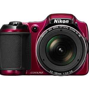 Nikon COOLPIX L820 Fotocamera compatta da 1/2,3  16 MP CMOS 4638 x 3456 pixel Nero, rosso – Ricondizionato – Buono stato