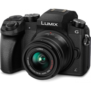 Panasonic Lumix DMC-G7 + G VARIO 14-42mm MILC 16 MP Live MOS 4592 x 3448 pixel Nero – nuovo