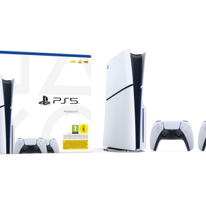 PS5 Slim & 2nd Dualsense Controller White Pack – Console di gioco PlayStation 5 Slim da 1 TB (standard) – nuovo