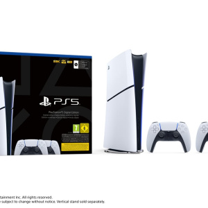 PS5 Slim e secondo controller Dualsense White Pack – Console di gioco PlayStation 5 Slim da 1 TB (digitale) – Ricondizionato – Condizioni eccellenti