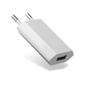 Caricatore di rete 1 USB 1A bianco design piatto – nuovo