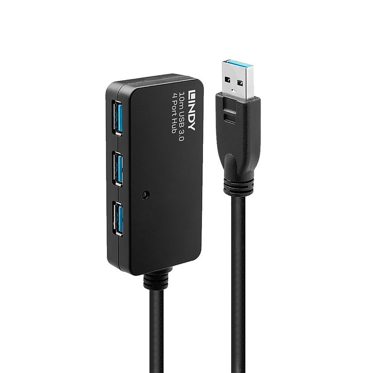 Lindy 43159 Hub e concentratore USB 3.2 Gen 1 (3.1 Gen 1) Type-A 5000 Mbit/s Nero - nuovo