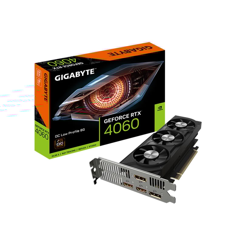 Gigabyte GeForce RTX 4060 OC a basso profilo 8G NVIDIA GeForce RTX 4060 8 Go GDDR6 - nuovo