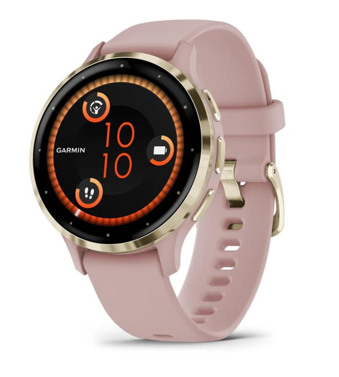Garmin Venu 3S 3,05 cm (1.2 ) AMOLED digitale 390 x 390 pixel Touchscreen Oro, rosa Wifi GPS (satellite) - nuovo