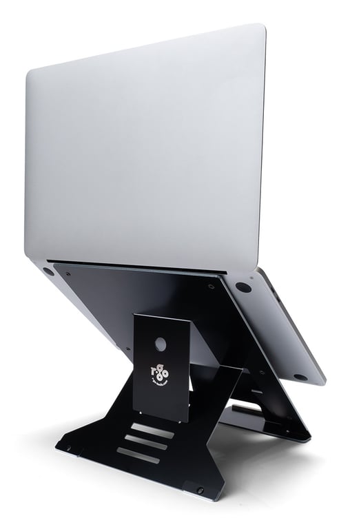 R-Go Tools Riser R-Go Document Laptop Stand, supporto ergonomico pieghevole e regolabile con portadocumenti, certificato AGR, nero - nuovo