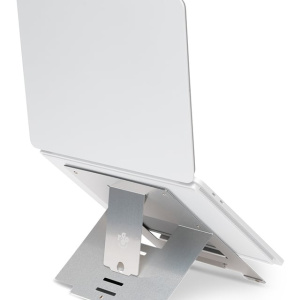 R-Go Tools Riser Supporto per notebook R-Go Flessibile, pieghevole e regolabile, ergonomico, alluminio Hylite, argento – nuovo