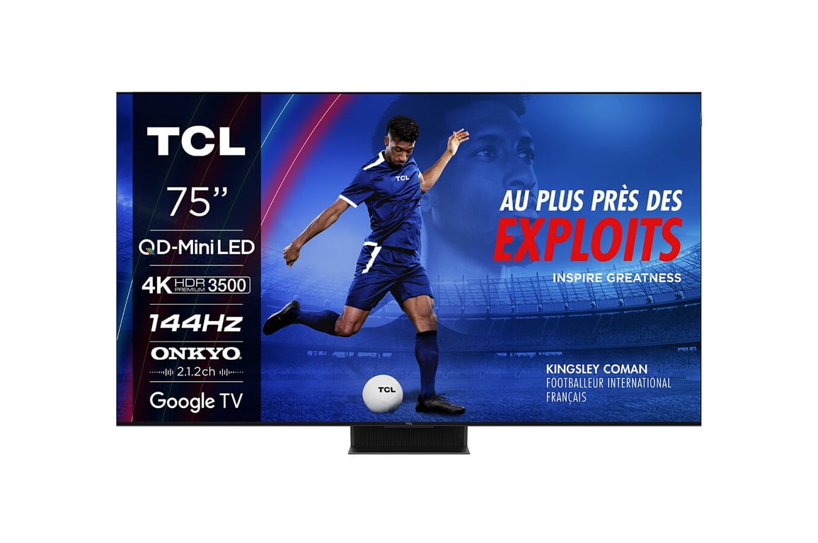 Tcl 75C89B QD Mini-LED Dolby Vision & Atmos 2.2.2 144Hz 4K 190cm 2024 LED TV - Onkyo Sound con Dolby Atmos - nuovo
