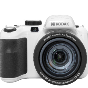 KODAK Pixpro Astro Zoom AZ425 – Fotocamera digitale bridge, zoom ottico 42X, grandangolo 24 mm, 20 megapixel, 3 LCD, video Full HD 1080p, batteria agli ioni di litio – Bianco – nuovo