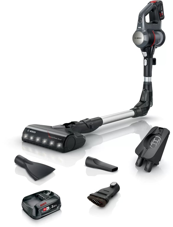 Bosch BBS712A Aspirapolvere elettrico a bastone e testina a batteria senza sacco 0,3 L nero, acciaio inox - nuovo