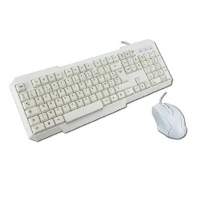 MCL ACK-2012/B tastiera Mouse incluso USB AZERTY francese Bianco – nuovo