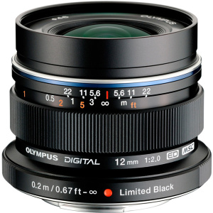 Olympus M.ZUIKO DIGITAL ED 12mm F2.0 Nero – nuovo