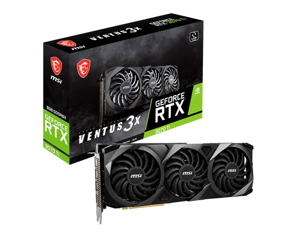 MSI VENTUS RTX 3070 TI 3X 8G OC Scheda grafica NVIDIA GeForce RTX 3070 Ti 8GB GDDR6X - nuovo
