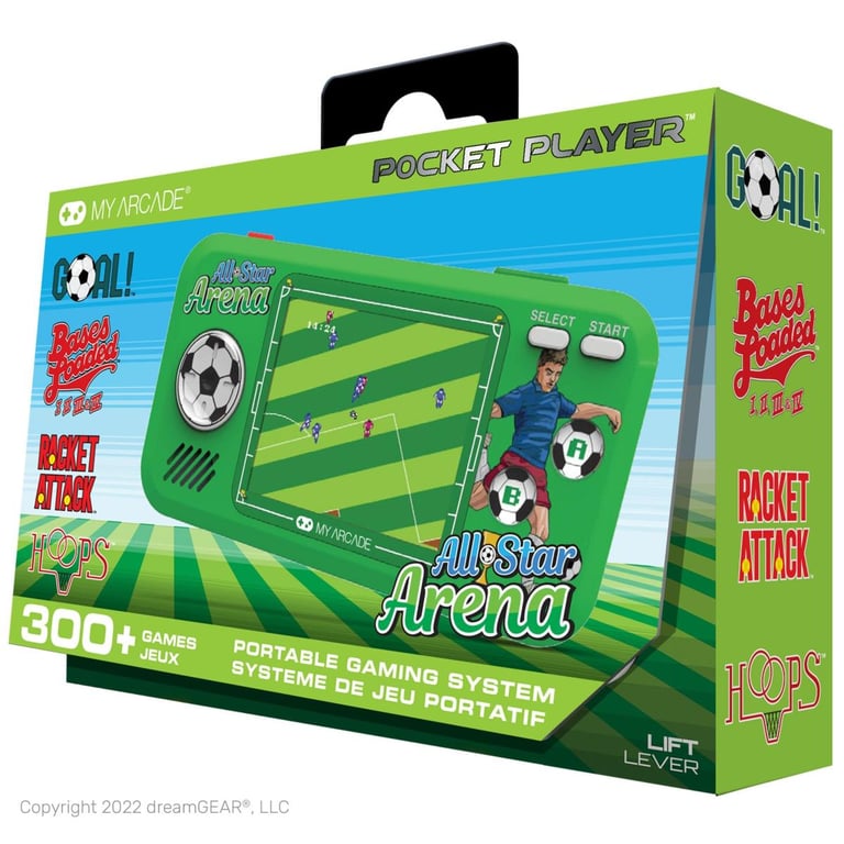 My Arcade - Pocket Player All-Star Arena - Console di gioco portatile - 307 giochi in 1 - nuovo