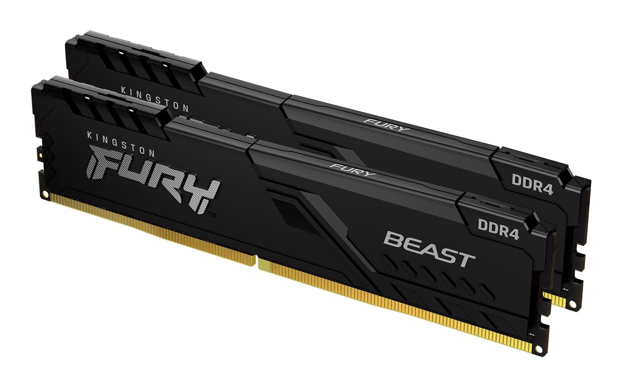 Tecnologia Kingston FURY 32GB 3200MT/s DDR4 CL16 DIMM (Kit di 2) 1Gx8 Beast Black - nuovo
