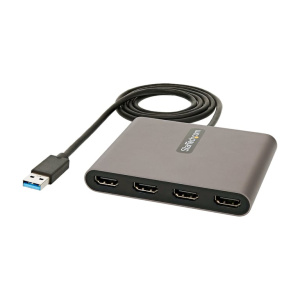 StarTech.com Adattatore da USB 3.0 a 4x HDMI – Scheda video e grafica esterna – Convertitore da USB Type-A a HDMI Quad Display – 1080p 60Hz – Dongle multidisplay da USB A a HDMI – Solo Windows – nuovo