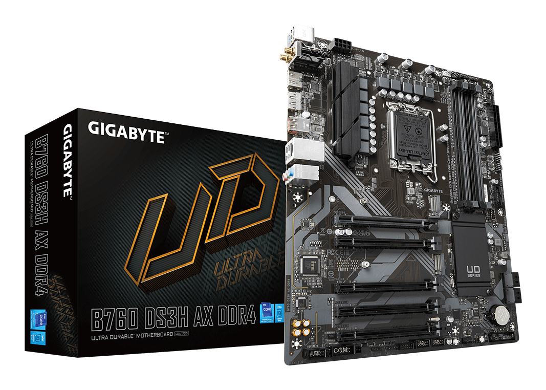 Scheda madre Gigabyte B760 DS3H AX DDR4 Intel B760 Express LGA 1700 ATX - nuovo