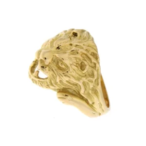Anello Uomo Oro Giallo Testa di Leone GL102030