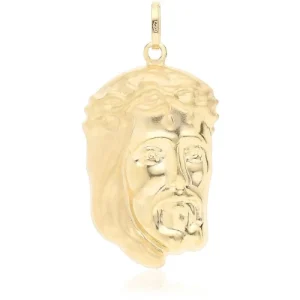 Ciondolo volto di Gesu’ oro giallo GL100785