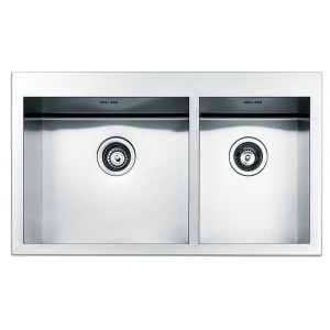 LAVELLO APELL SQ45.30ISC 6X51 cm 2 VASCHE RETTANGOLARI#CONSEGNA IN 3 SETTIMANE#