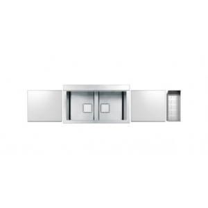 LAVELLO APELL PD86.2IKITW WHITE 86X25 cm 2 VASCHE RETTANGOLARI#CONSEGNA IN 3 SETTIMANE#