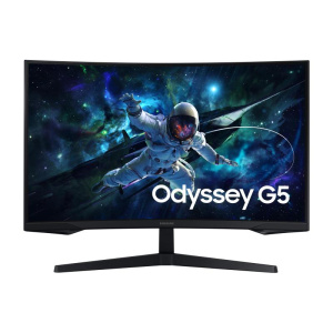 Samsung monitor gaming odyssey g5 (s32cg552), curvo (1000r), 32“, 2560×1440 (wqhd 2k), hdr10, va, 165 hz, 1 ms (mprt), freesync, hdmi, display port, ingresso audio, flicker free, eye saver mode