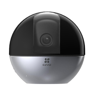 Ezviz e6 telecamera motorizzata da interno 5mp 3k wdr wifi dual band + ethernet day & night rilevamento figura umana animali e rumori con ai avvio videochiamata con il movimento della mano