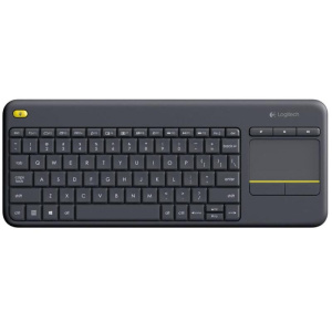 Logitech k400 plus wireless touch pad layout tedesco colore nero