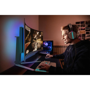 Philips evnia 8000 49m2c8900l-00 monitor pc 48.9“ 5120×1440 pixel dual qhd qdoled bianco