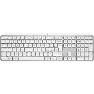 Logitech mx keys s tastiera wireless bluetooth profilo basso tasti programmabili layout italiano qwerty usb-c grigio chiaro