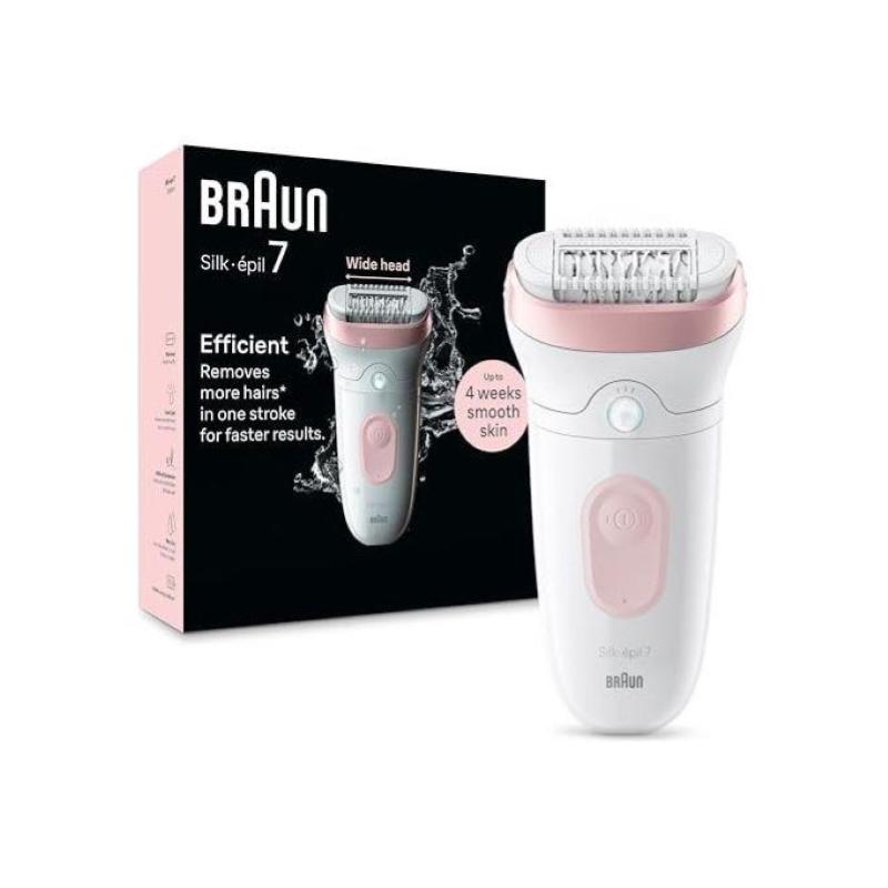 Braun silk-epil 7 epilatore elettrico 40 pinze wet and dry luce smart