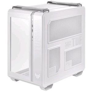 Asus tuf gaming gt502 plus tg argb white case per pc gaming mid atx doppia camera pannelli laterali senza attrezzi usb 3.2 gen2 type-c 4 ventole argb preinstallate bianco
