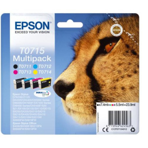 Epson t0715 multipack confezione da 4 cartucce inkjet nero giallo ciano magenta per stylus stylus dx9400, sx115, sx210, sx215, sx218, sx415, sx515, sx610- stylus office bx310, bx610
