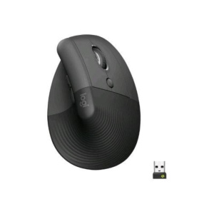Logitech lift vertical ergonomic mouse mouse verticale ergonomico wireless 6 pulsanti con ricevitore usb graphite