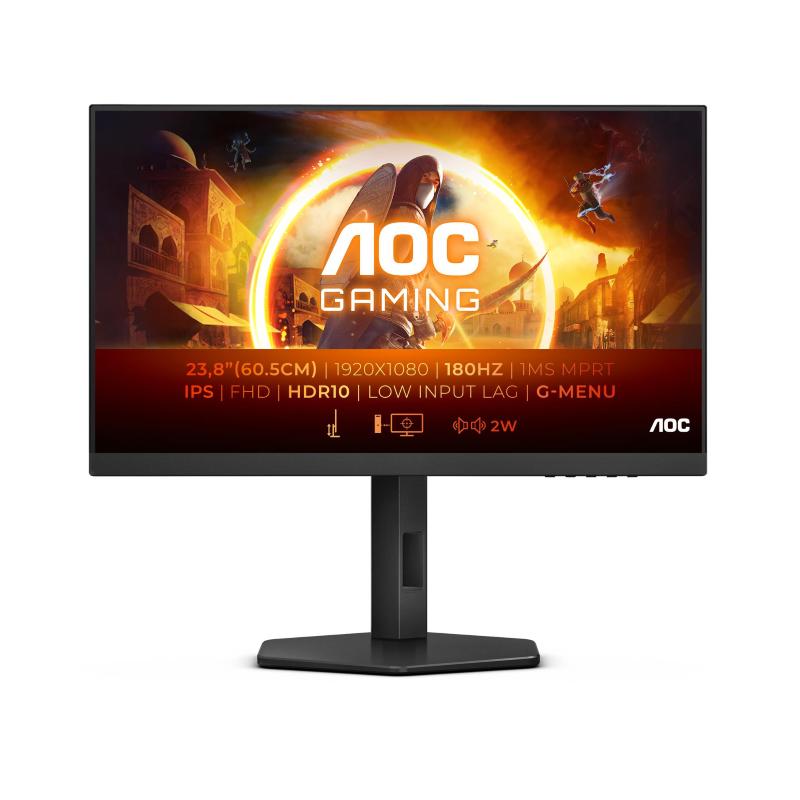 Aoc agon 24g4xe monitor 23,8 ips 180hz full hd 1ms multimediale g-sync 2*hdmi/displayport