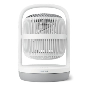 Philips cx2050-00 ventilatore da tavolo a pale diametro 22 cm 3 velocita` con timer colore bianco