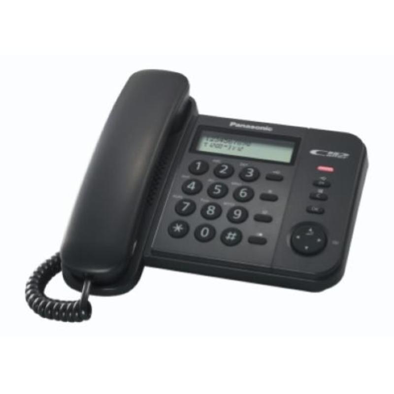 Panasonic kx-ts560ex1 telefono a filo con display lcd id chiamante e rubrica nero