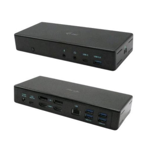 I-tec docking station usb-c quattro display con power delivery 85w 2xdisplayport 2xhdmi 5xusb-a 3.0 1xusb-c glan ethernet black