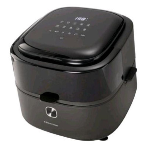 Hisense haf1350dr friggitrice ad aria 1350w 6.7 lt miscelazione automatica 10 programmi timer digitale display led con finestra nero