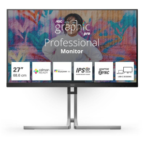 Aoc q27u3cv monitor pc 27`` 2560x1440 pixel 4k ultra hd lcd nero