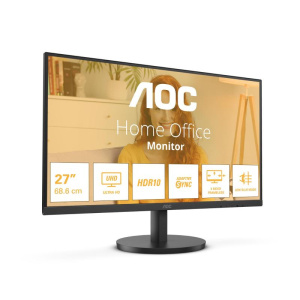 Aoc u27b3m monitor uhd da 27“ altoparlanti hdr10 (3840×2160 4k 60 hz 2x hdmi displayport) nero 27 inch 4k ips 60hz hdmi – usb-c speakers – height adjust