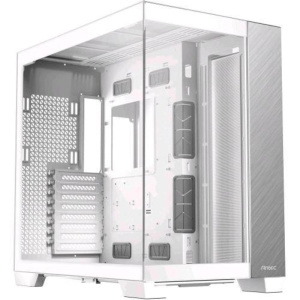 Antec c8 aluminium white case atx, micro-atx, mini-itx con pannello frontale in alluminio layout doppia camera pannelli frontali e laterali in vetro temperato senza cuciture bianco