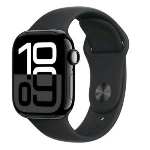 Apple watch series 10 gps 46mm cassa in alluminio jet black cinturino sport nero – m/l