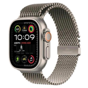 Apple watch ultra 2 gps + cellular 4g 49mm cassa in titanio naturale cinturino loop milanese titanio naturale – m
