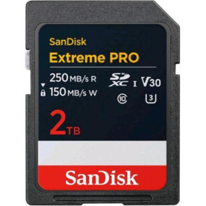 Sandisk extreme pro 2tb sdxc 250mb/s uhs-i v30 class 10