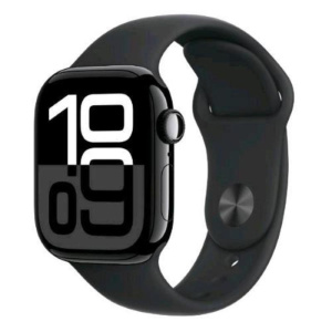 Apple watch series 10 gps 46mm cassa in alluminio jet black cinturino sport nero – s/m
