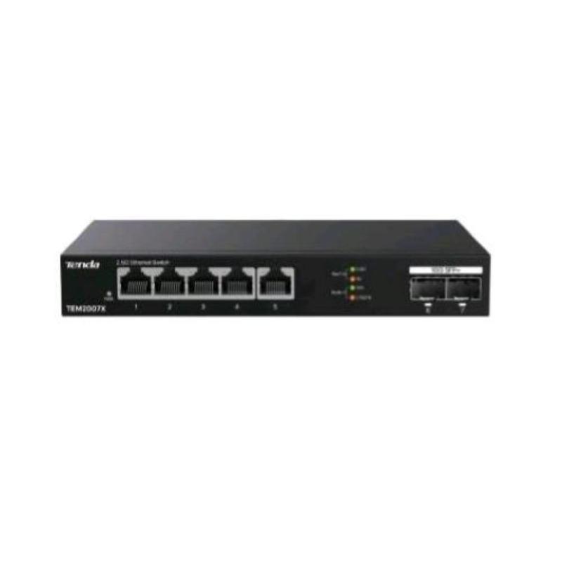 Tenda tem2007x switch ethernet 2.5 gigabit 5 porte con 2 porte sfp 10 g