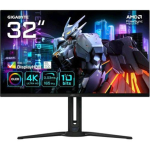 Gigabyte aorus fo32u gaming 31.5 oled 4k ultra hd 3840 x 2160 250 cd/mq 0.03ms 165hz freesync premium pro hdr true black 400 pivot usb 2 x hdmi 1 x displayport nero