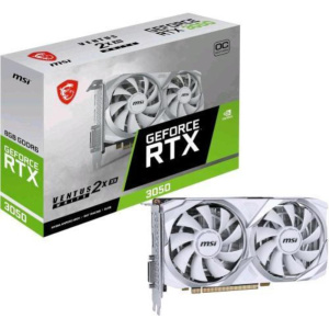 Msi ventus rtx 3050 2x xs white 8g oc scheda video nvidia geforce rtx 3050 8 gb gddr6 – pci express x8 4.0 dual fan – 1x hdmi 3 x displayport bianco